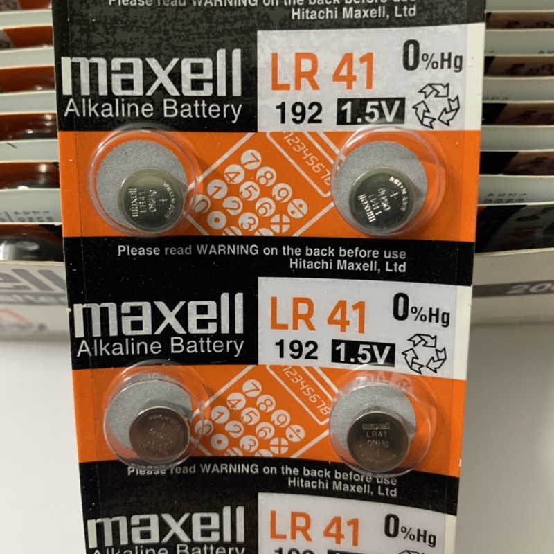 Pin LR41 192 AG3 Maxell Alkaline 1.5V