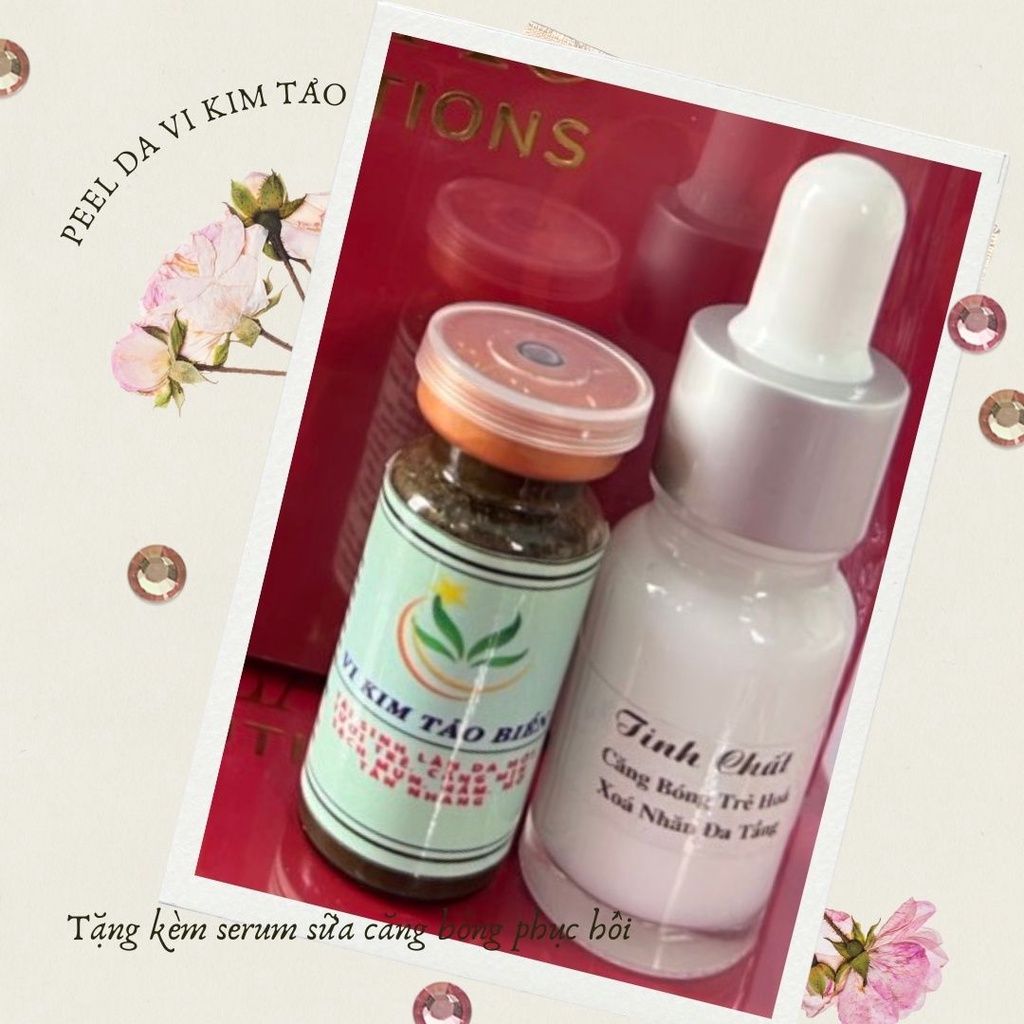 (Tặng kem serum sữa căng bóng) 𝐕𝐈 𝐊𝐈𝐌 𝐓𝐇𝐀̉𝐎 𝐃𝐔̛𝐎̛̣𝐂 TÁI TẠO DA thế hệ mới căng bóng, se lỗ chân lông, trắng sáng p