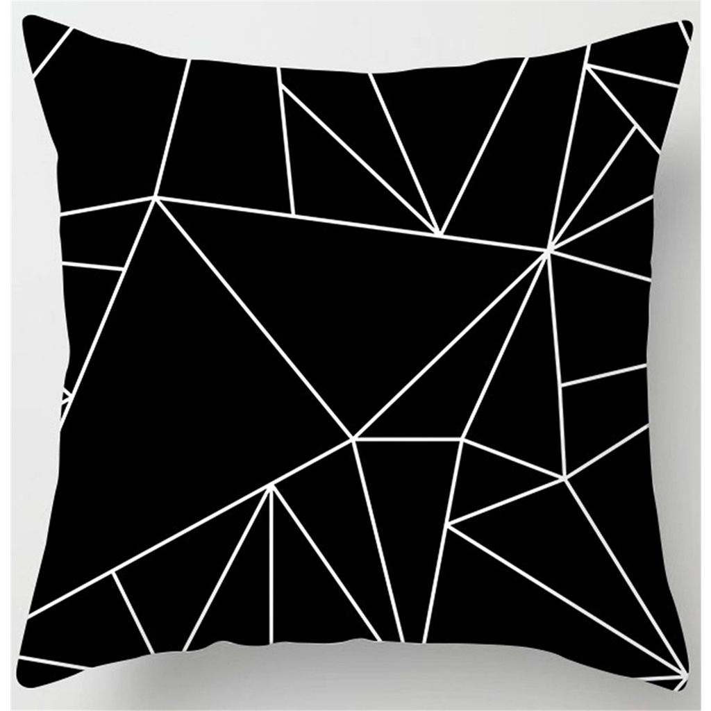 Vỏ gối vuông in chữ màu trắng đen 40x40 45x45 50x50 60x60 70x70