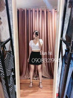 Áo croptop tay bồng