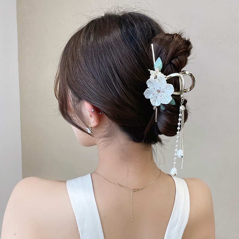 Kẹp Tóc Kim Loại Cỡ Lớn Hình Hoa Tulip Kết Cấu Cao Cấp Thời Trang Mùa Hè Cho Nữ