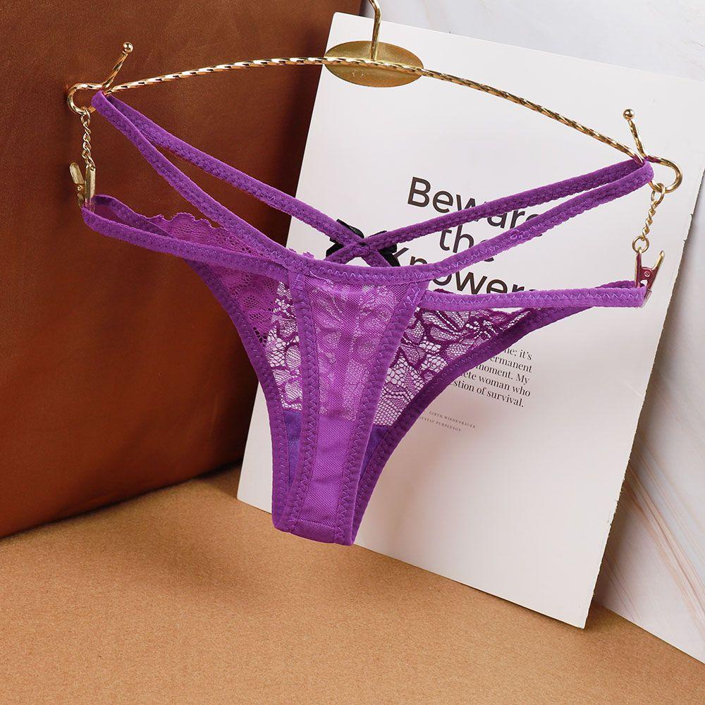 Quần Lót Ren Trong Suốt Lưng Thấp Thoáng Khí Đính Nơ Phong Cách Hàn Quốc Cho Nữ