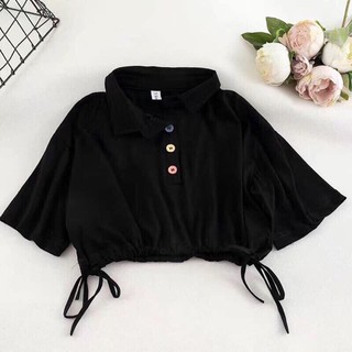 👽Croptop Petter Rút Dây 2 Bên