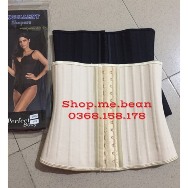 (Có Xxs) Đai nịt bụng latex 25 xương thép dáng ngắn (25 cm) | BigBuy360 - bigbuy360.vn