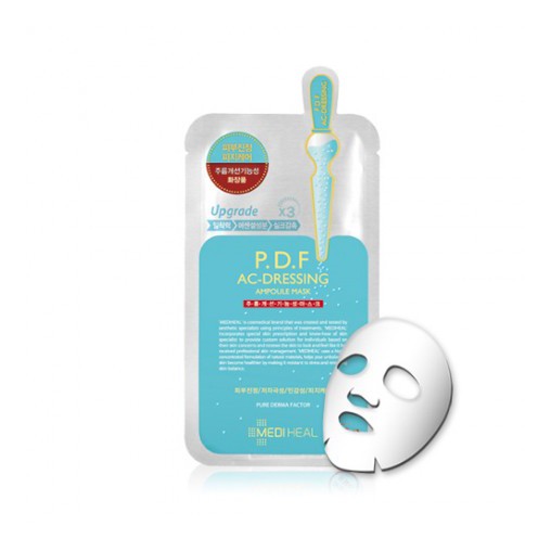 Lẻ 1 miếng Mặt Nạ Làm Dịu Da Mụn Mediheal P.D.F AC Dressing Ampoule Mask Ex 25ml