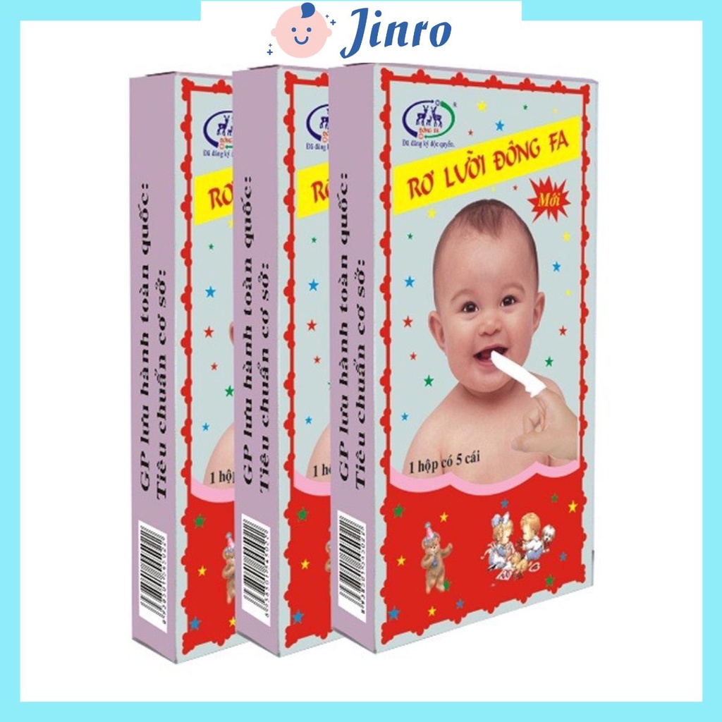 Gạc rơ lưỡi Đông Fa vệ sinh răng miệng rơ lưỡi cho bé hàng Việt Nam xuất khẩu hàng loại 1 chất lượng cao Jinro