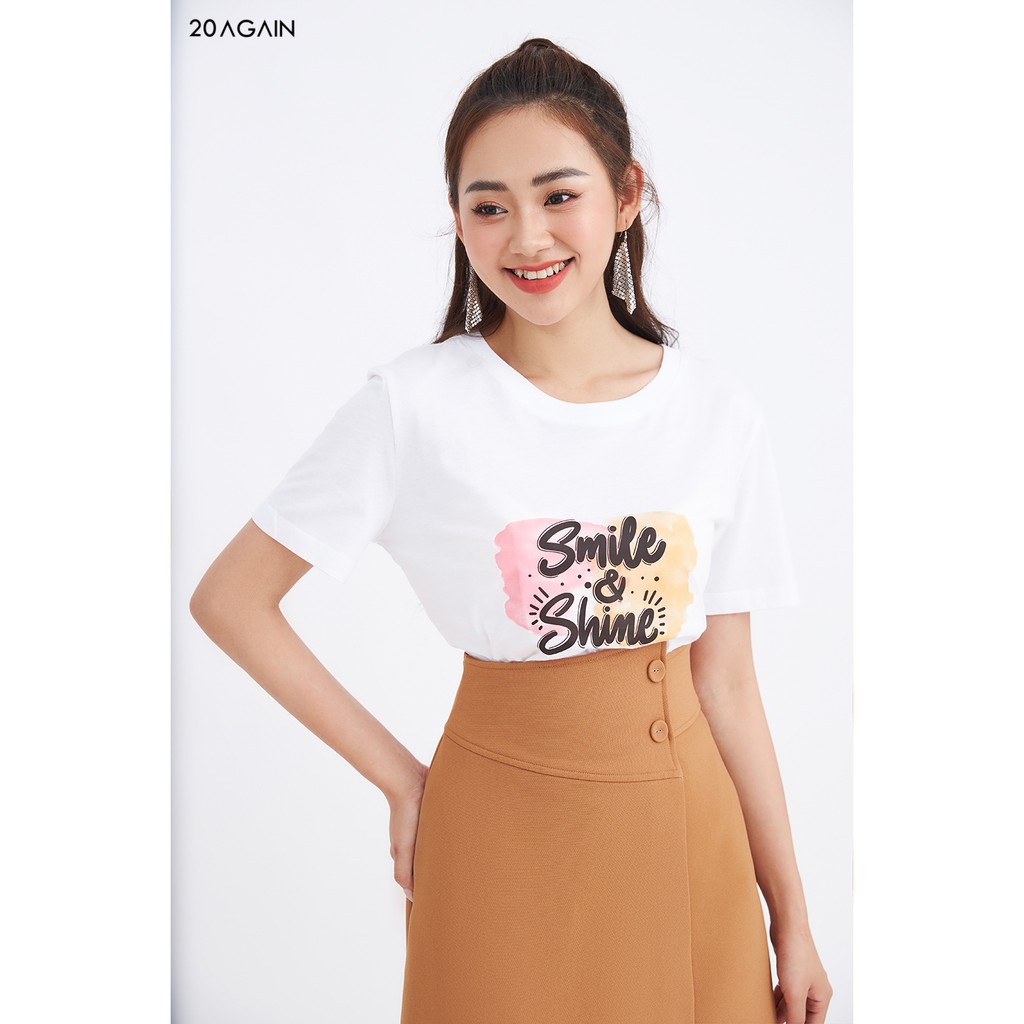 Áo phông in hình Smile &amp; Shine 20AGAIN ATA1155