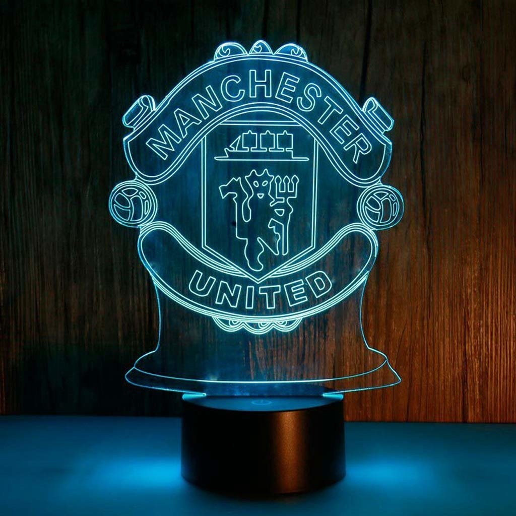 Đèn Ngủ Hình Logo Manchester United 7 Màu Thay Đổi Kèm Phụ Kiện