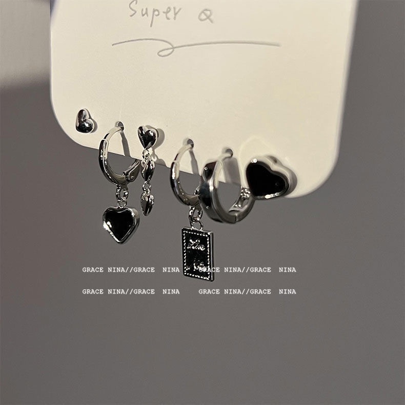 Bộ Sáu Bông Tai Trái Tim Tình Yêu Phong Cách Cá Tính Cao Cấp Cảm Giác Phong Cách Mới 2022 Dành Cho Nữ