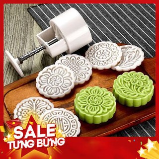 Khuôn bánh trung thu lò xo (hoa văn trang trí ngẫu nhiên) (Gia dụng tiện ích 1102)