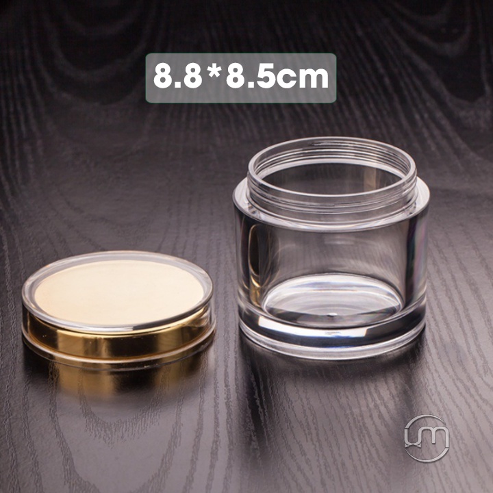 8.8*8.5cm- Hũ nhựa đựng saffron, đông trùng, vòng trầm,...loại nhựa dày, đẹp.