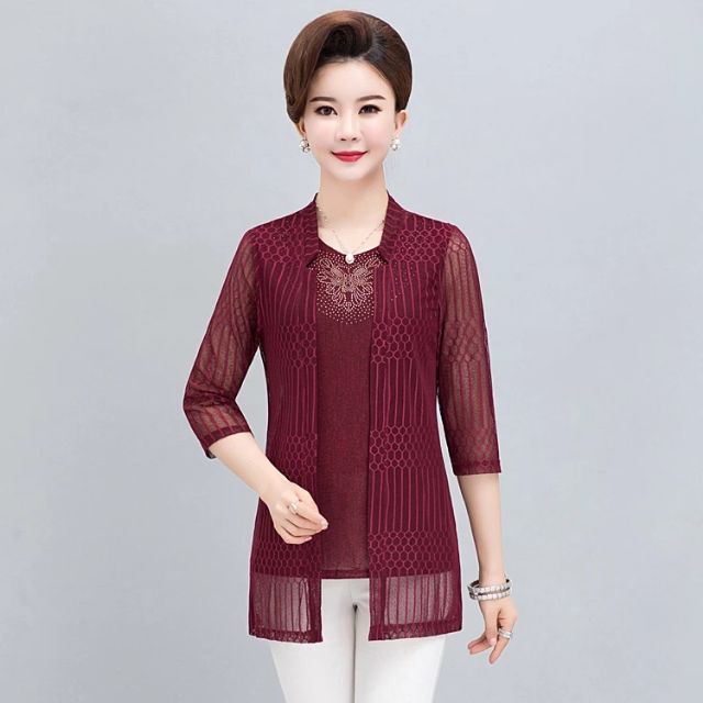 Set áo nữ trung niên thời trang