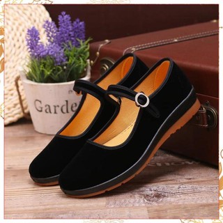 Giày vải, giày khiêu vũ dancer đế 3cm, chất nhung đế kếp cực êm, chống trượt - Đi làm, thể dục, khiêu vũ - HKM003