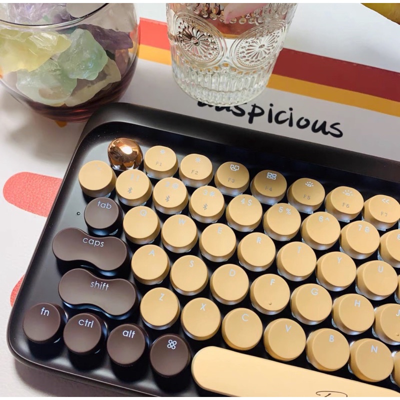 Bàn phím cơ không dây bluetooth LOFREE CHÍNH HÃNG màu chocolate bản giới hạn