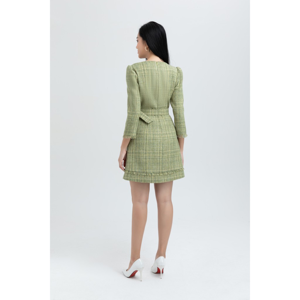 IVY moda Đầm ôm tweed 2 lớp MS 48B8349