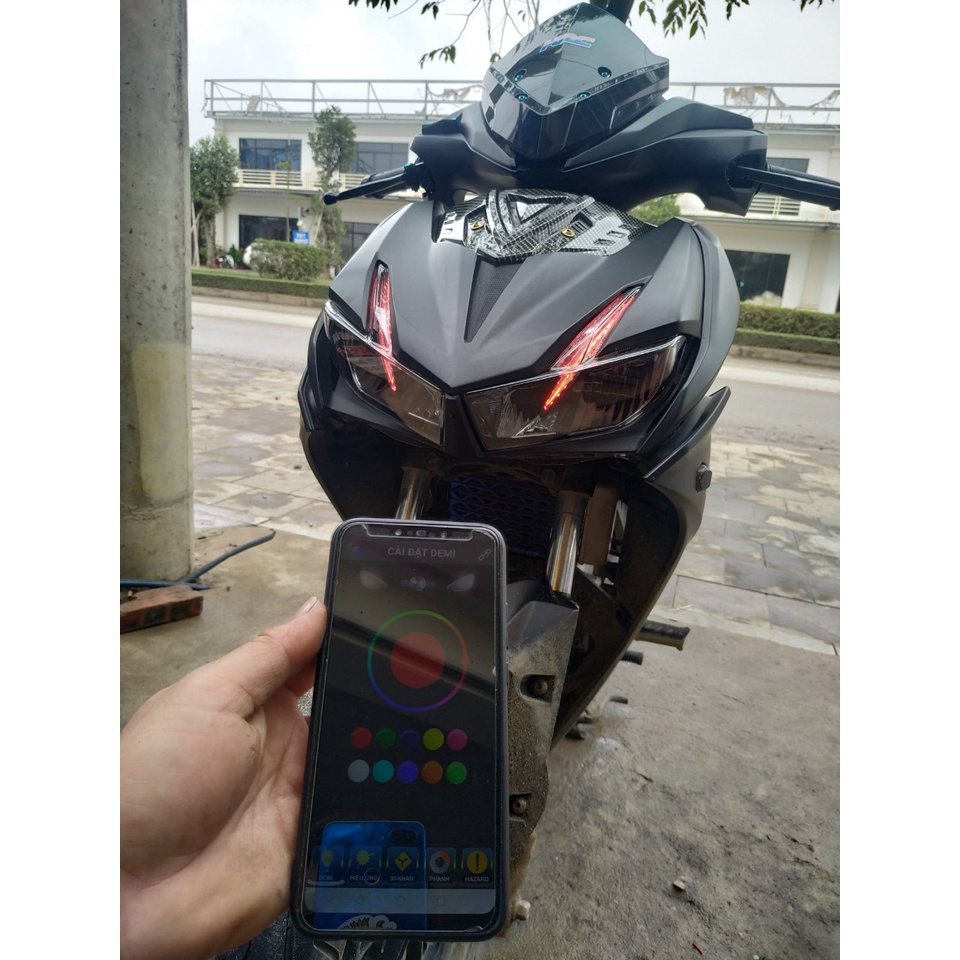 Đèn audi i8 ex155 và win x điều khiển blutooth