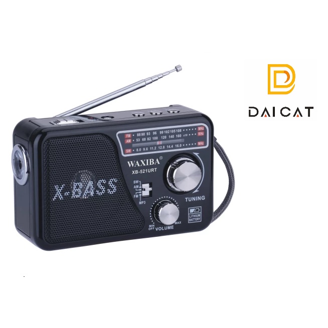 Đài USB NGHE NHẠC WAXIBA XB-521URT RADIO Am FM SW  thiết kế nhỏ gọn, âm thanh sắc nét, sang trọng