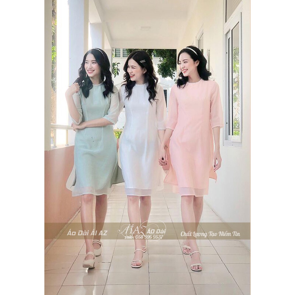 Áo Dài Cách Tân Nữ Tay Lỡ AD17