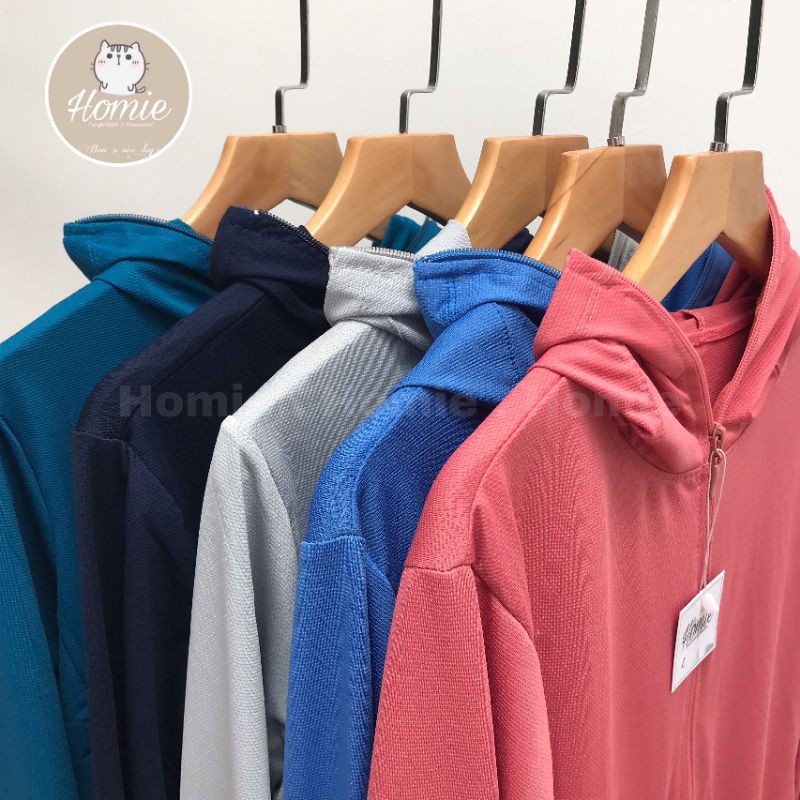 Áo Nắng Nữ 2 Lớp Chống Tia UV Vải Thun Lạnh Thông Hơi Thời Trang Cao Cấp Khoá Kéo - Áo Chống Nắng Nữ Ngắn