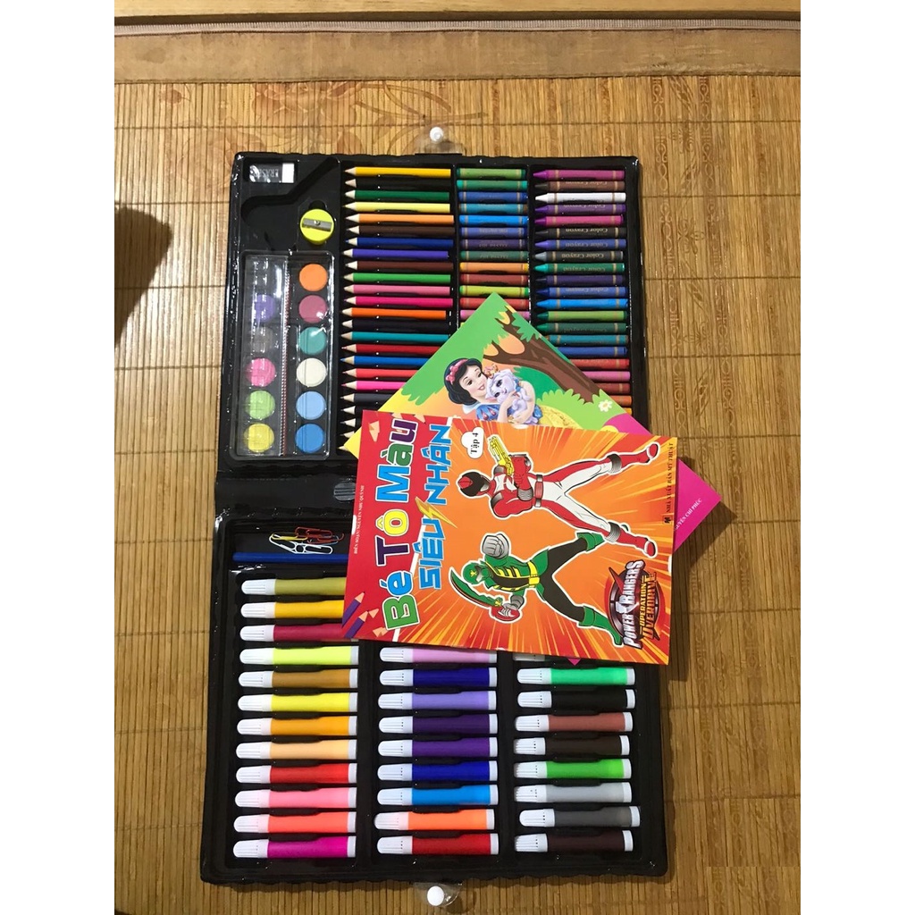 Hộp bút màu 150 chi tiết cho bé tập tô sáng tạo ( kèm quà tặng) - cho đôi tay khéo léo