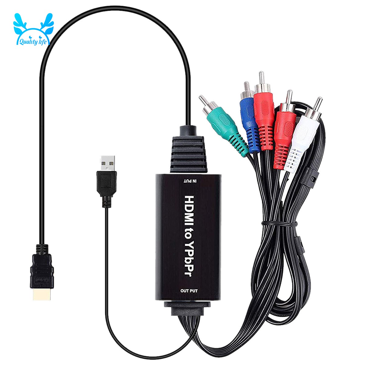 Bộ Chuyển Đổi Hdmi Sang Ypbpr 5rca Rgb Hỗ Trợ 1080p - Hdmi 1.8m