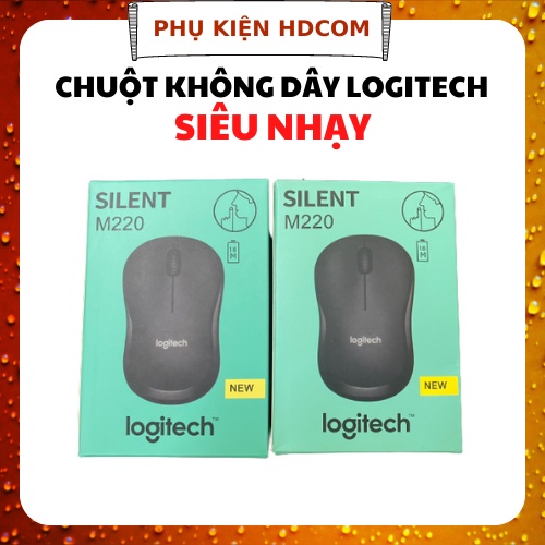 Chuột không dây Logitech M220, chuột máy tính kết nối nhanh, click siêu nhạy