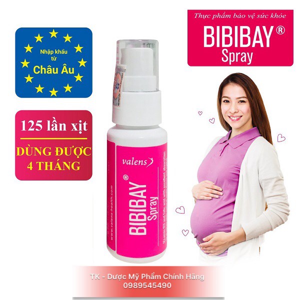 (QUÀ TẶNG) BIBIBAY Spray Bổ Sung Acid Folic và Vitamin D3 Cho Mẹ Bầu - 25ml