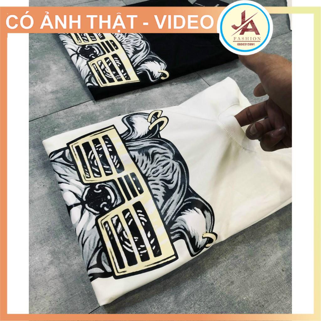 Áo Thun Nam Ngắn Tay In nổi 5D Hình Chó Đeo Kính Phong Cách Cổ Tròn Áo Phông Nam Chất Vải Cotton mềm co dãn JASHOP