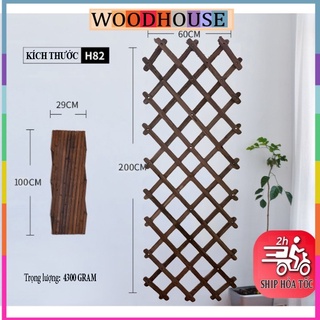Giàn gỗ treo cây hoa ban công chung cư, treo hoa trang trí ban công sân thượng, decor sân vườn
