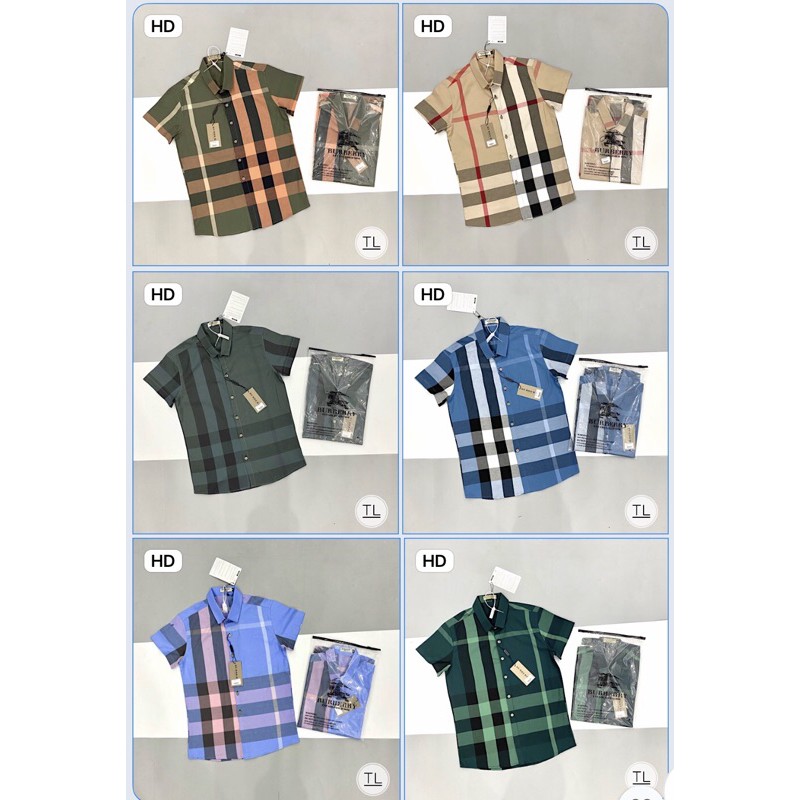 Áo sơ mi cộc tay cho nam kẻ bbr hot💥