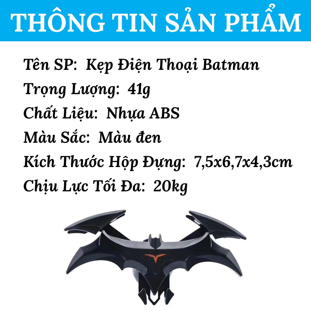 Giá Đỡ Điện Thoại Trên Ô Tô – Giá Đỡ Điện Thoại Người Dơi BATMAN – Xoay 360 Độ - Gắn Khe Cửa Gió Điều Hòa