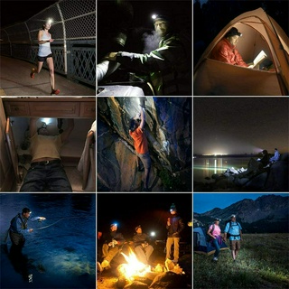 LED Rechargeable Headlamp Flashlights, Ultra Bright COB LED Headlight With Adjustable Strap for Hands Free Running, Jogging, Camping, Hiking and More, USB Cable Included