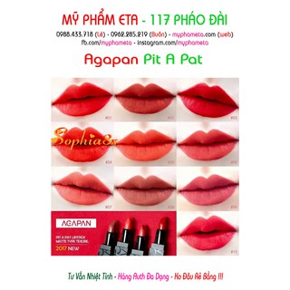 Son thỏi lì mềm môi Agapan Pit A Pat