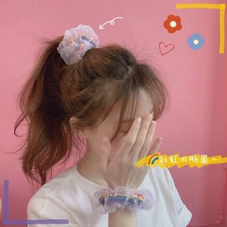 Cột Tóc Vải Scrunchies ( Cầu Vòng )