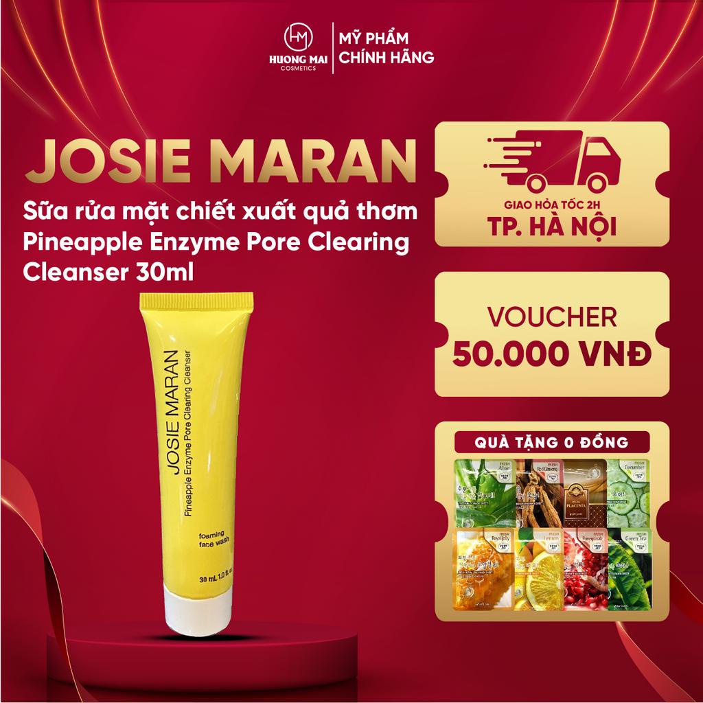 Sữa rửa mặt chiết xuất quả thơm Josie Maran Pineapple Enzyme Pore Clearing Cleanser 30ml