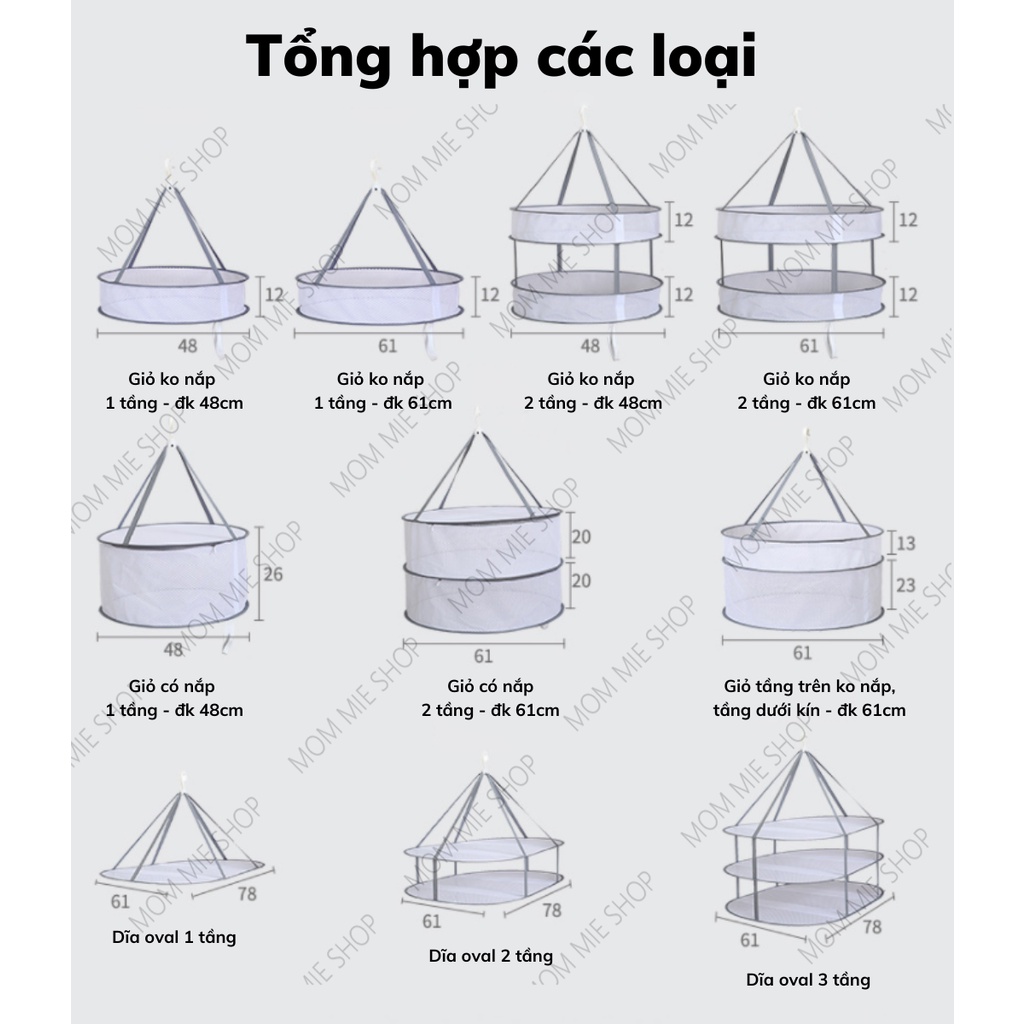 [Mới] Giỏ lưới phơi đồ có thể gấp gọn tiện dụng - M137