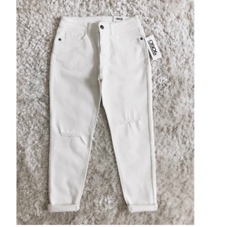 quần trắng đen rách baggy