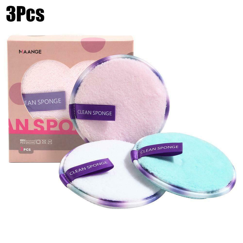[Hàng mới về] Set 3 miếng bông tẩy trang bằng sợi micro có thể tái sử dụng U0K1
