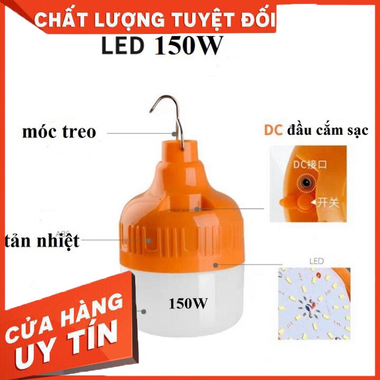 [HOT] BÓNG ĐÈN TÍCH ĐIỆN THÔNG MINH SẠC USB 60W/100W CÓ MÓC TREO (HÀNG CHUẨN GIÁ ĐẸP)