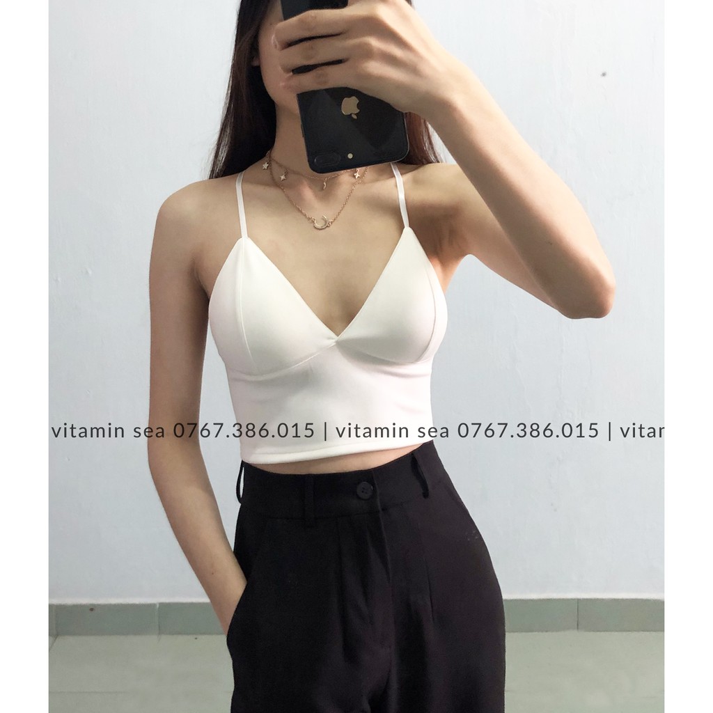 Áo Bralette Croptop Thiết Kế - Basic kết hợp với quần jean, short jean, quần ống loe, chân váy cực thời thượng