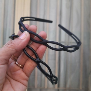 Bờm cài tóc giọt rỗng đen bóng/đen nhám