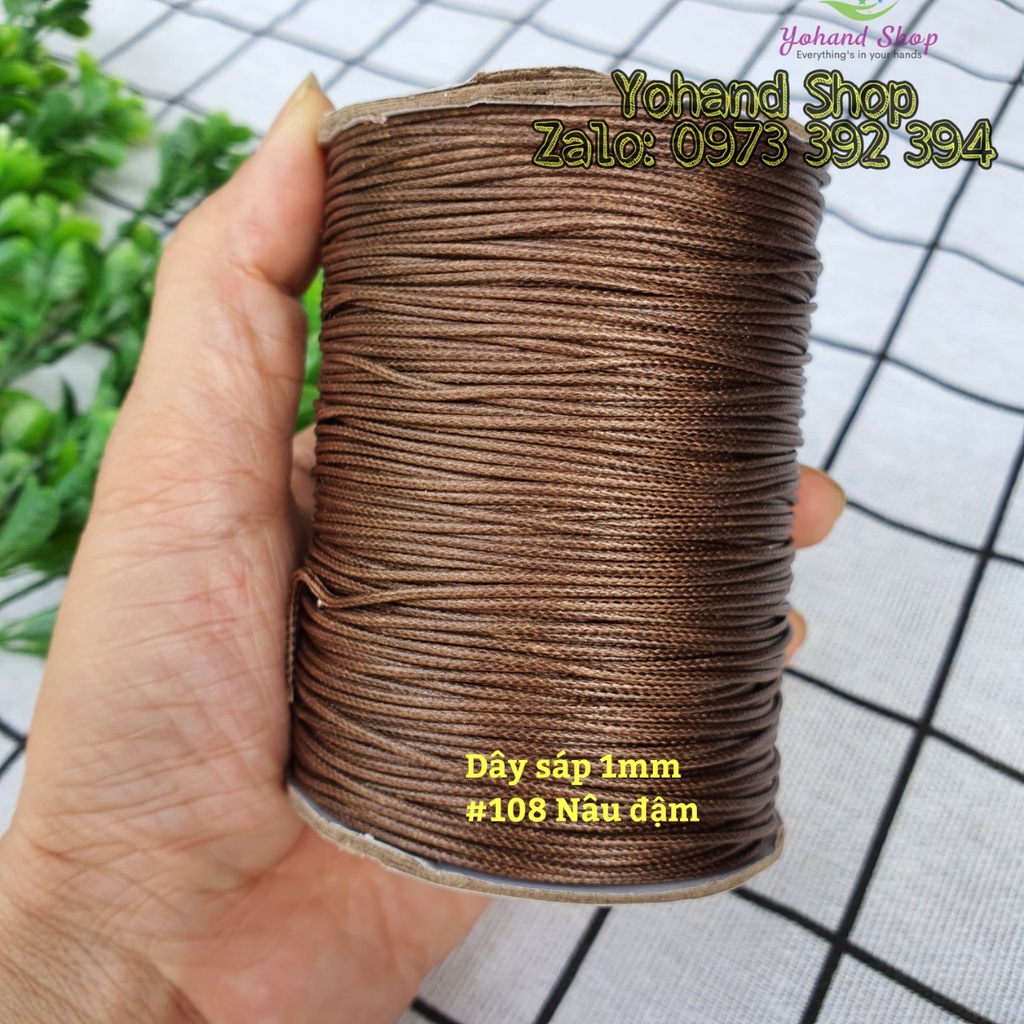Bó 10m dây sáp bóng Hàn Quốc 1mm - dây tự làm vòng tay handmade diy