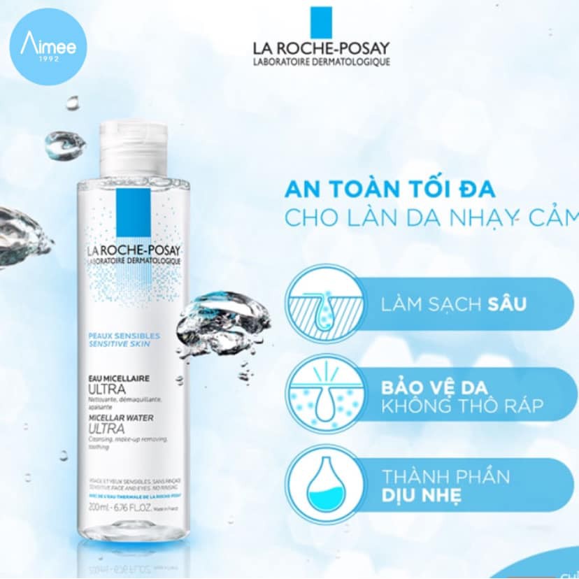 Nước tẩy trang LA ROCHE-POSAY Eau Micellaire Ultra cho Da Dầu - Nhạy cảm 400ml [Aimee1992]