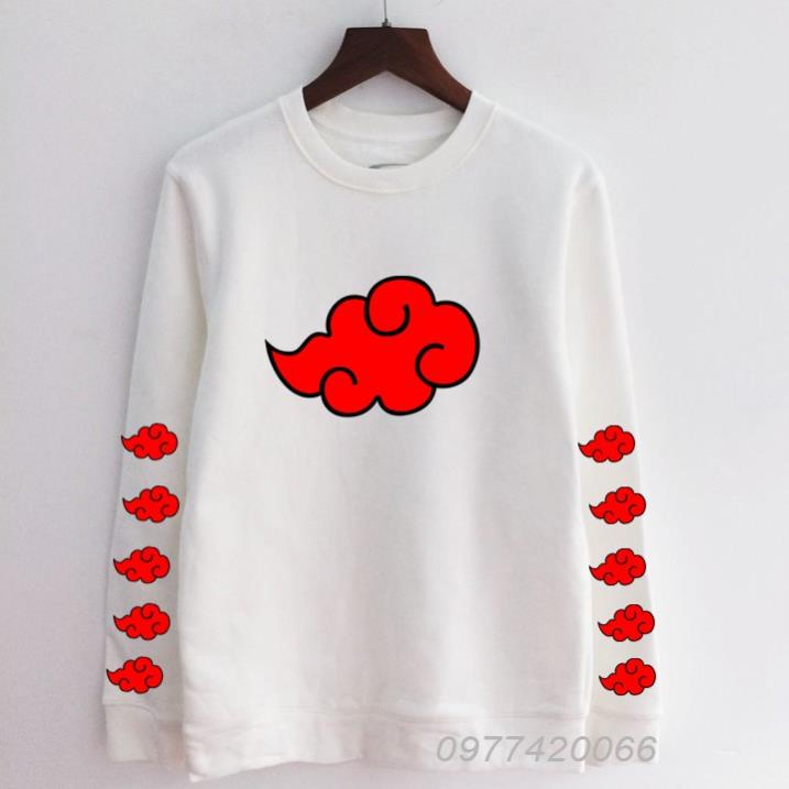 áo Naruto tổ chức akatsuki phản quang, áo sweater tổ chức Akatsuki phản quang, hàng loại đẹp