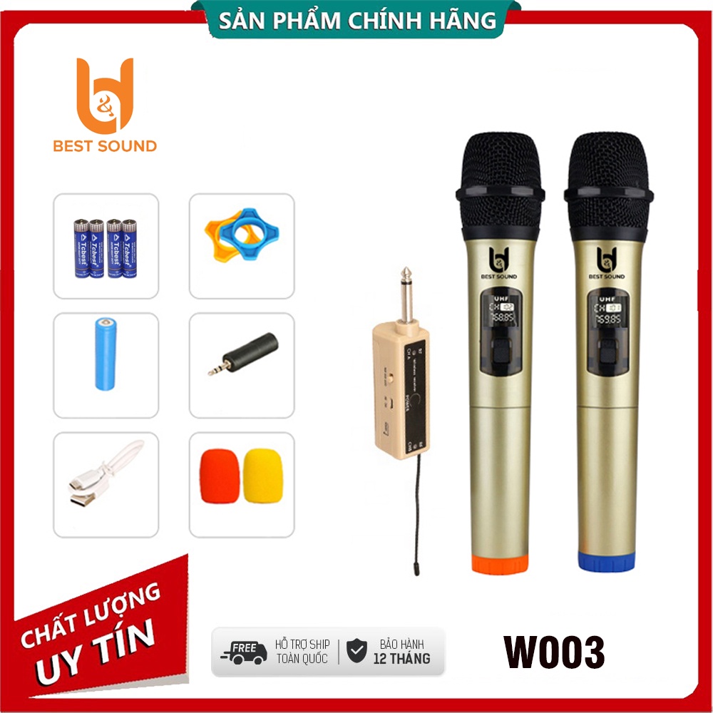 [Mã ELHACE giảm 4% đơn 300K] Bộ 2 MICRO KHÔNG DÂY JIY ONTEKCO E6 CAO CẤP