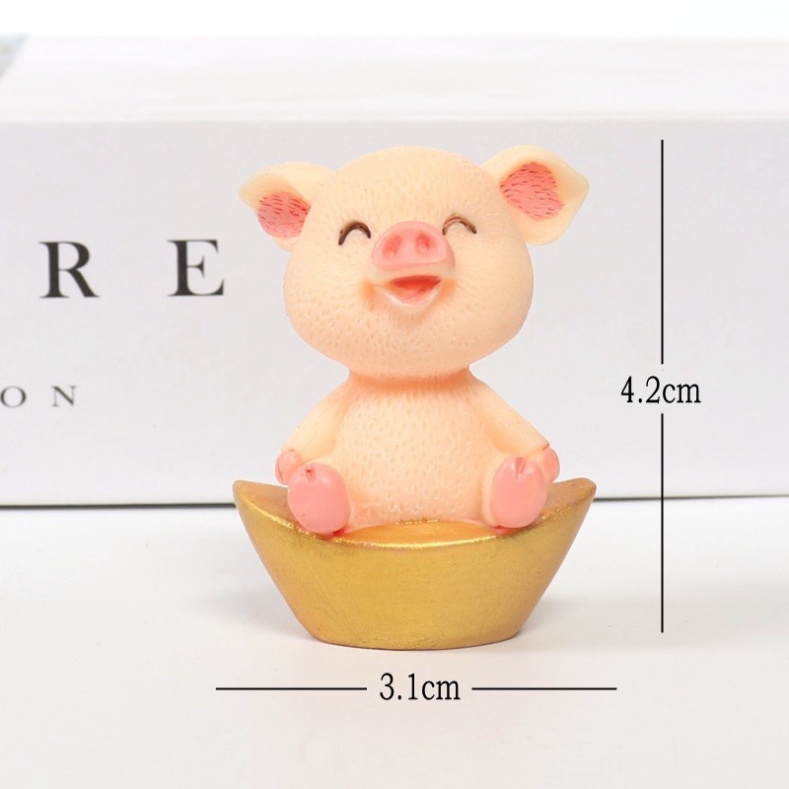 đồ trang trí bánh kem [FREESHIP❤️] heo nhựa thần tài