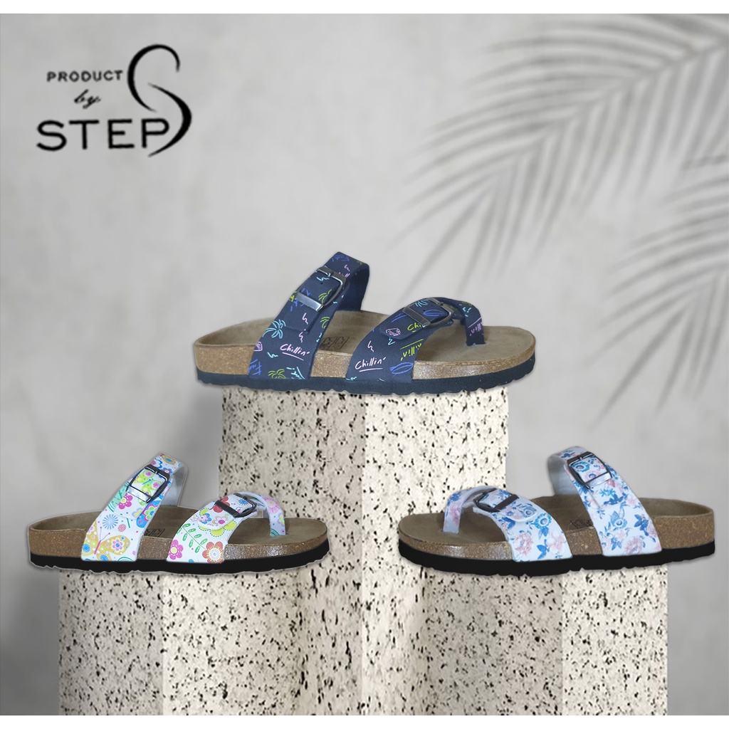 Dép đế trấu Nữ Quai EVA in hoa văn xỏ ngón