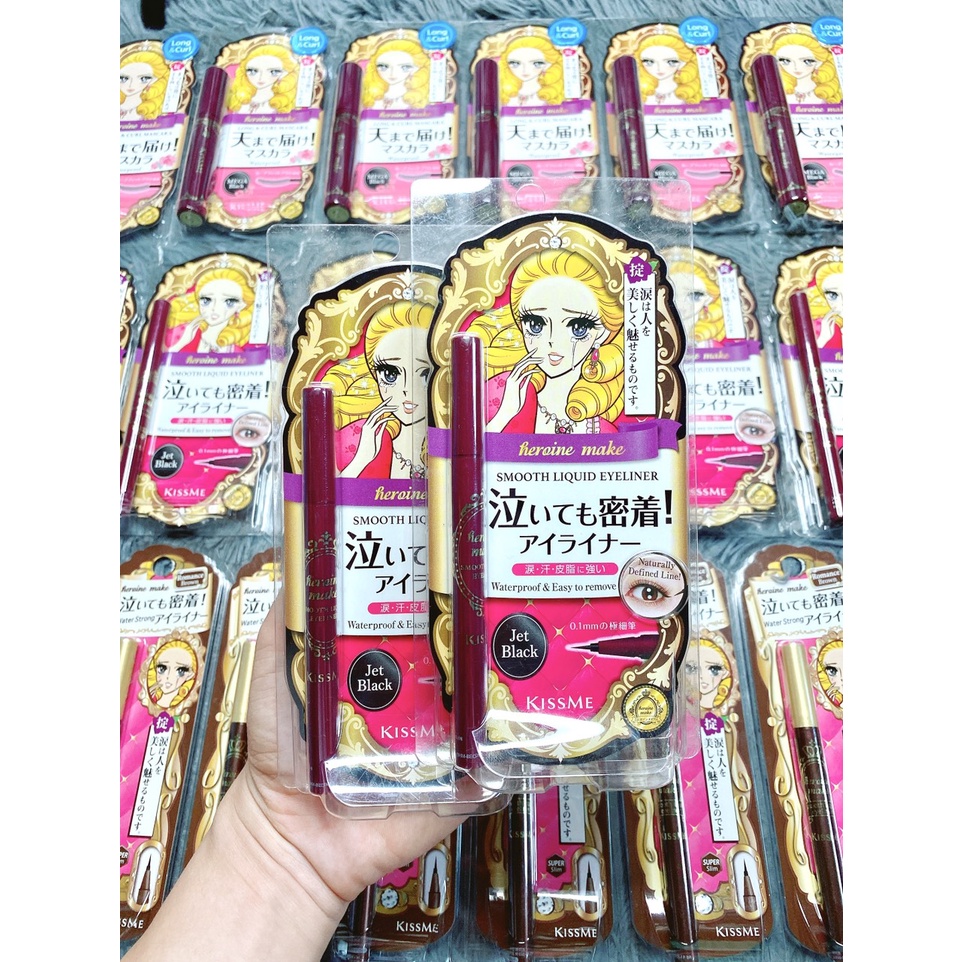 Bút Kẻ Mắt Nước Kissme H.eroine Make Smooth Liquid Eyeliner Super Keep siêu mượt không trôi 6g (Mẫu Mới)