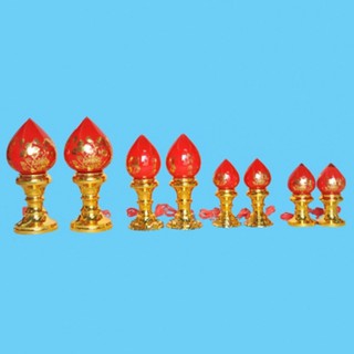 Đèn thờ Trái Đào ( 3cỡ, tặng kèm bóng nhót)