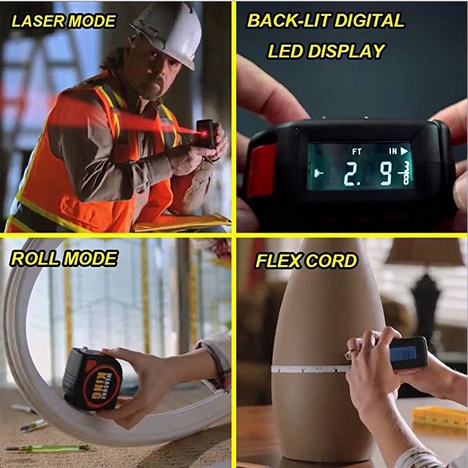 Thước đo đa năng 3in1 Measure King có đèn Lazer đo mọi góc độ